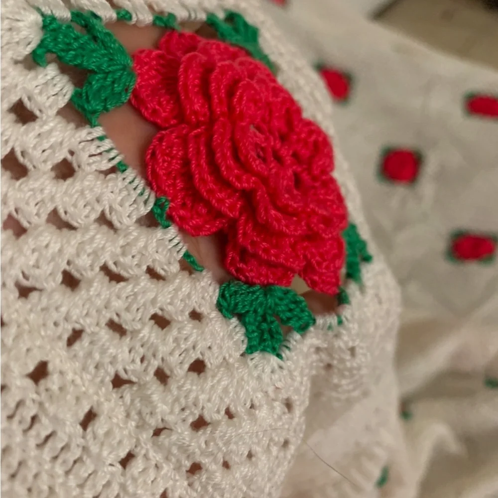 Floral Crochet Furniture Cover